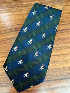 Mercedes Neck Tie Blue & Red Silk Tie‎